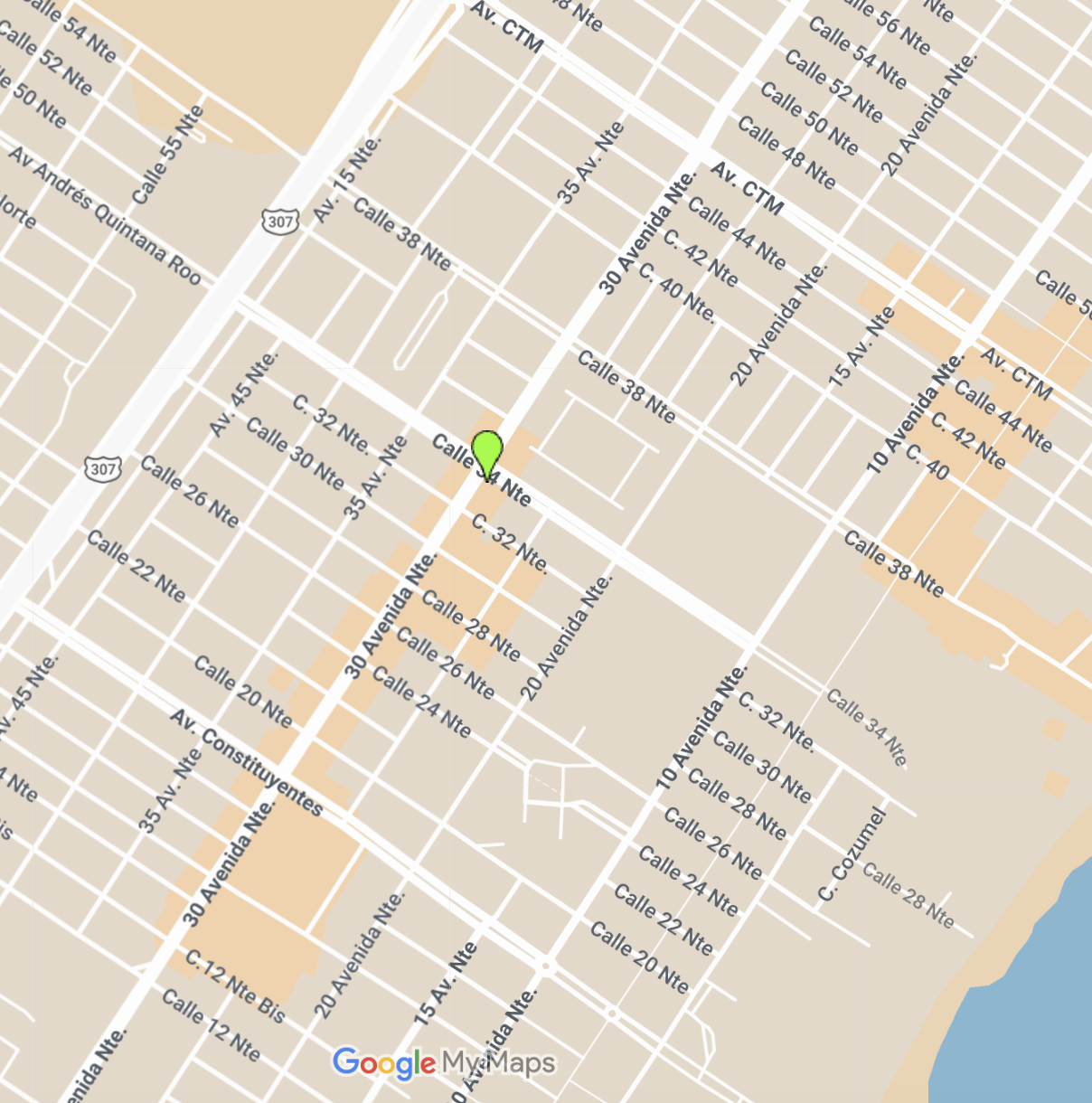 Mapa de Louis — Calle 34 x Avenida 30, Playa del Carmen